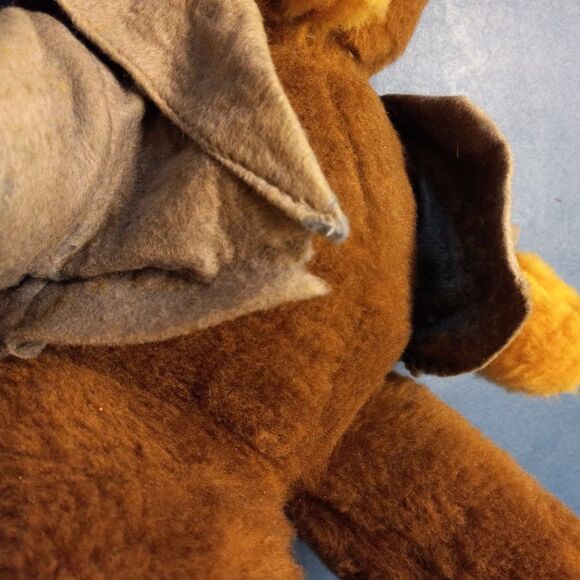 Vintage Teddy Banker Bear by Animal Toys Plus Plastic Eyes And Vest Cottagecore - Picture 6 of 9